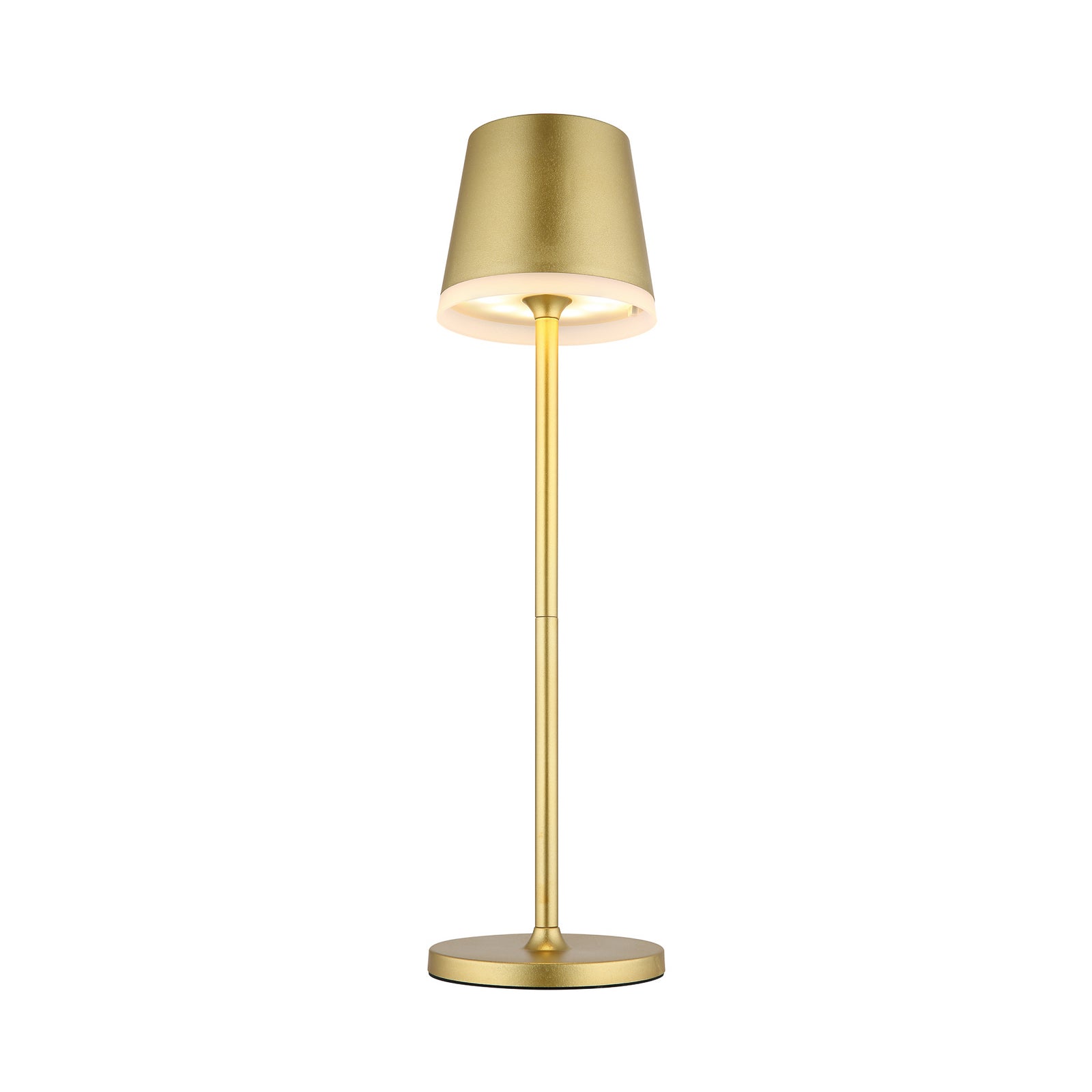LED solcellelampe metall gullfarget høyde 41 cm IP44 nærbilde