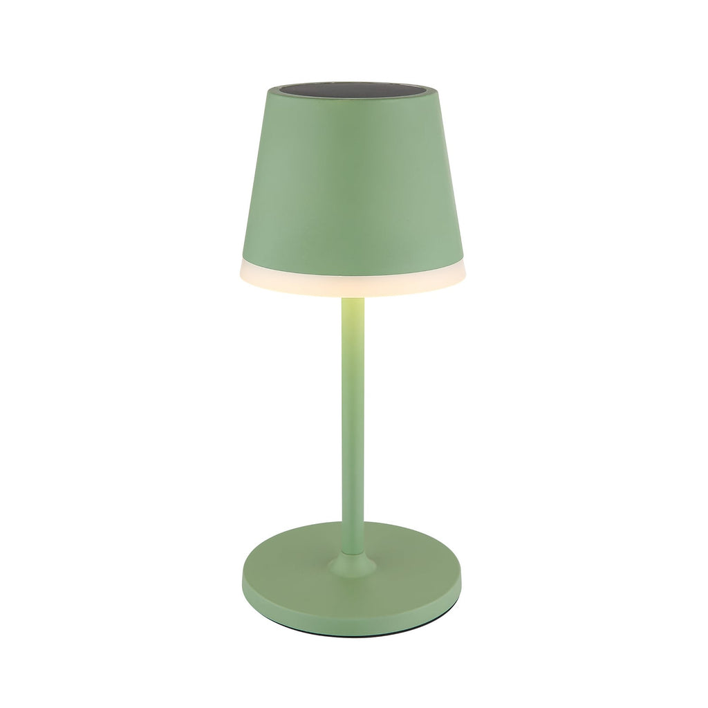 LED solcellelampe metall lysegrønn høyde 41 cm IP44 - Globo