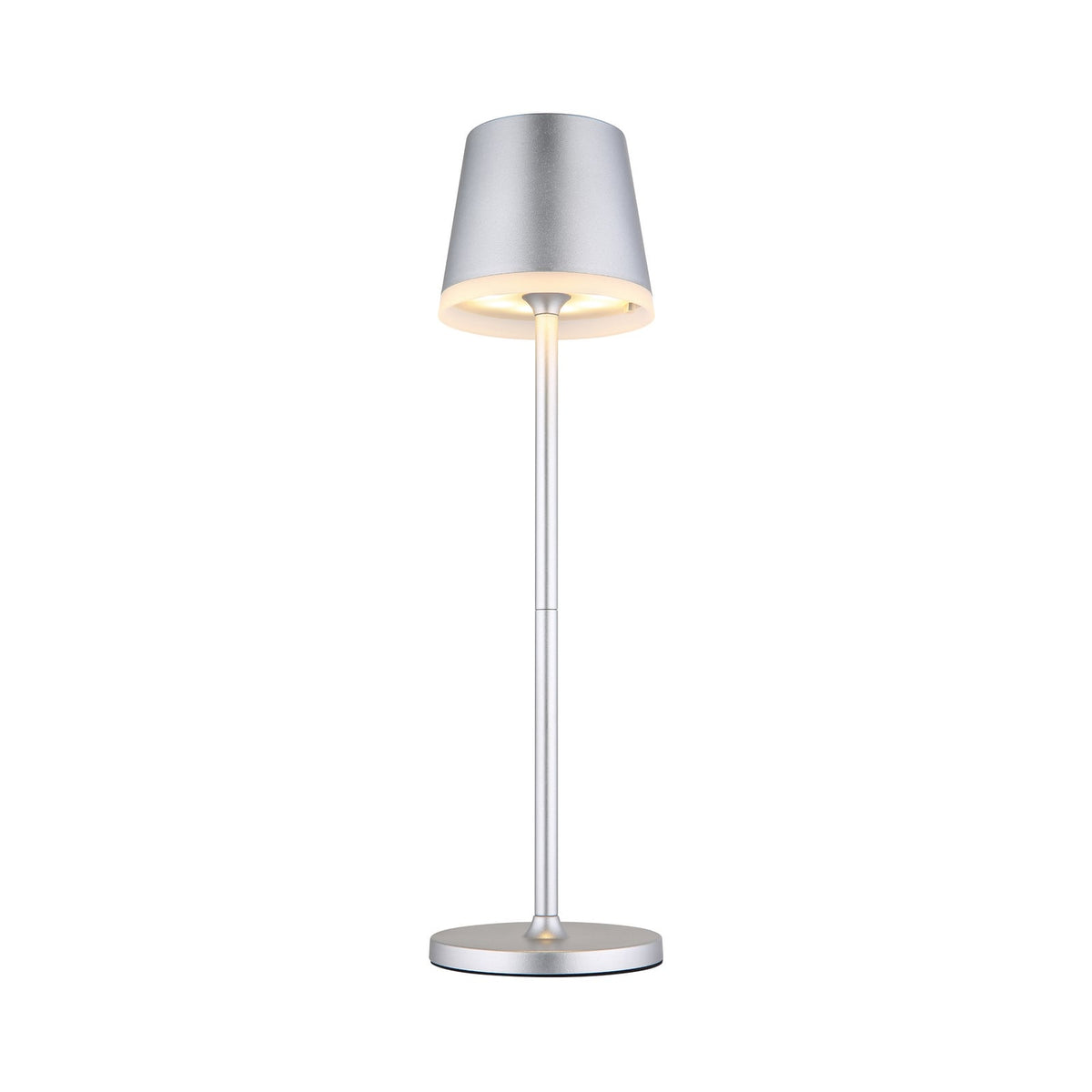 LED solcellelampe metall sølvfarget Ø11 cm H41 cm IP44 - Globo nærbilde