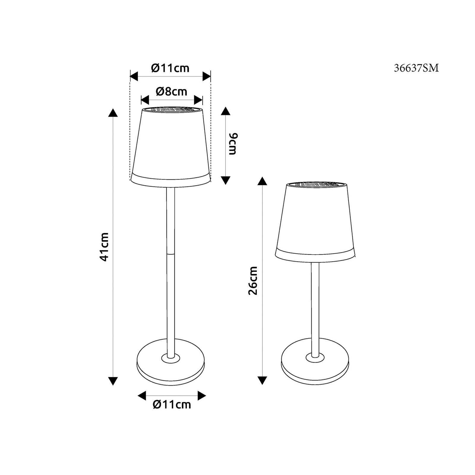 LED solcellelampe metall sølvfarget Ø11 cm H41 cm IP44 - Globo på terrasse