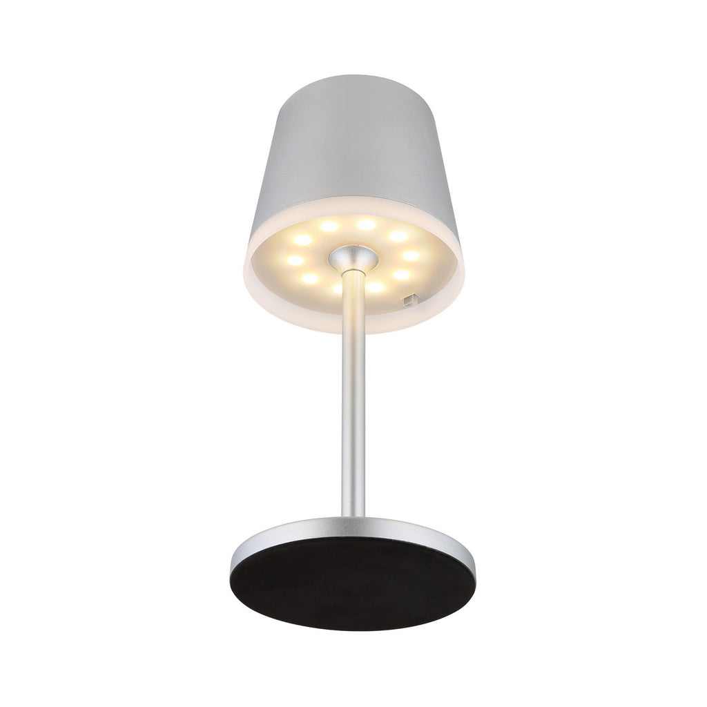 LED solcellelampe metall sølvfarget Ø11 cm H41 cm IP44 - Globo med bryter
