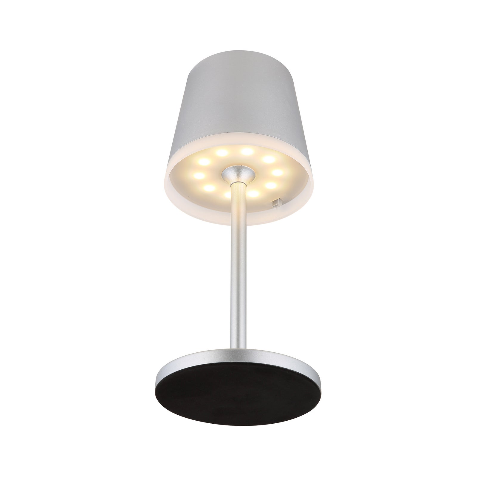 LED solcellelampe metall sølvfarget Ø11 cm H41 cm IP44 - Globo med bryter