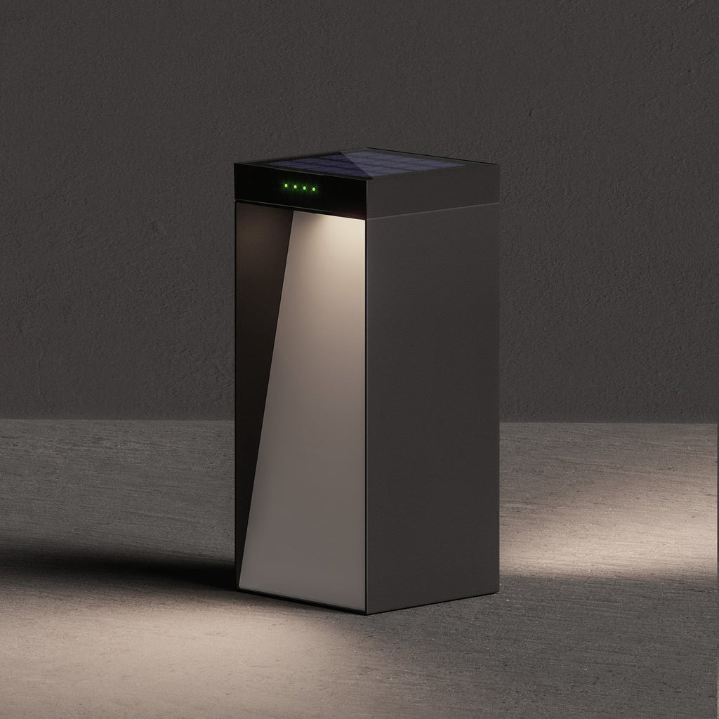 LED solcellelampe MILIO FULL antrasitt aluminium front
