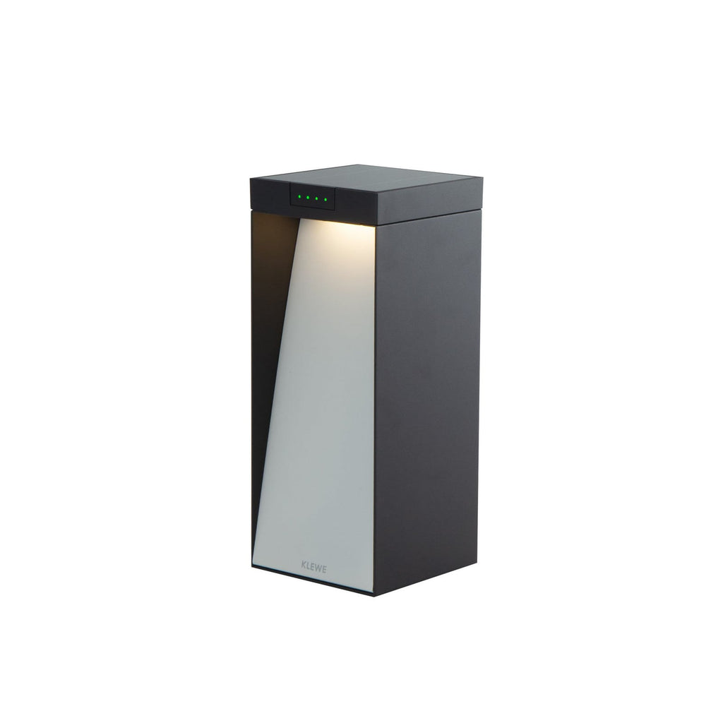 LED solcellelampe MILIO FULL antrasitt aluminium bakside