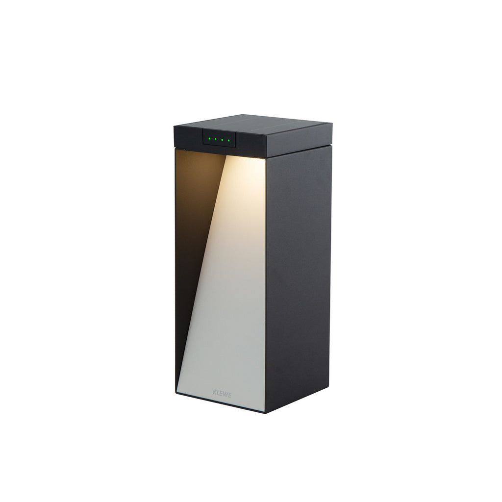 LED solcellelampe MILIO SIDE aluminium antrasitt bakside