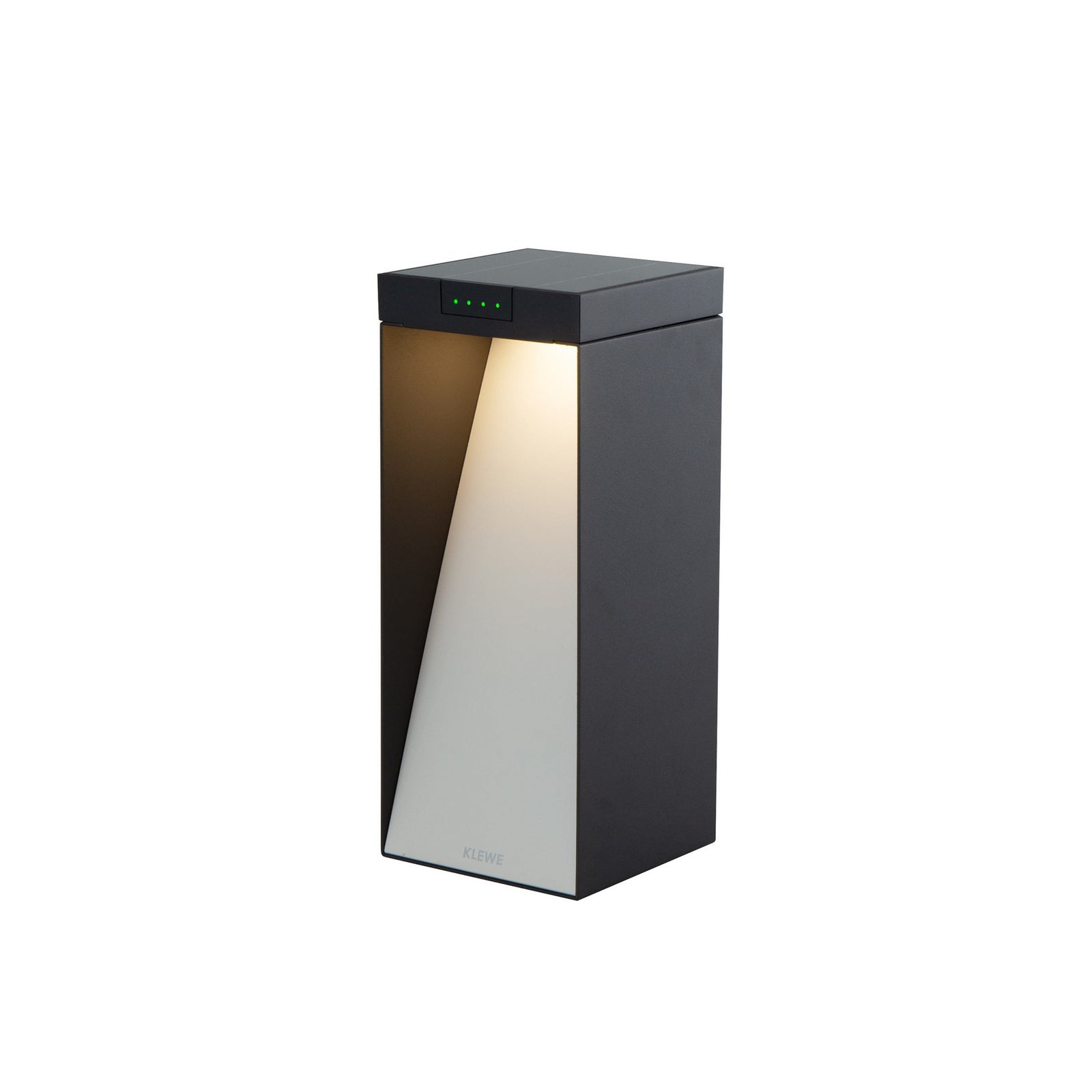 LED solcellelampe MILIO SIDE aluminium antrasitt bakside