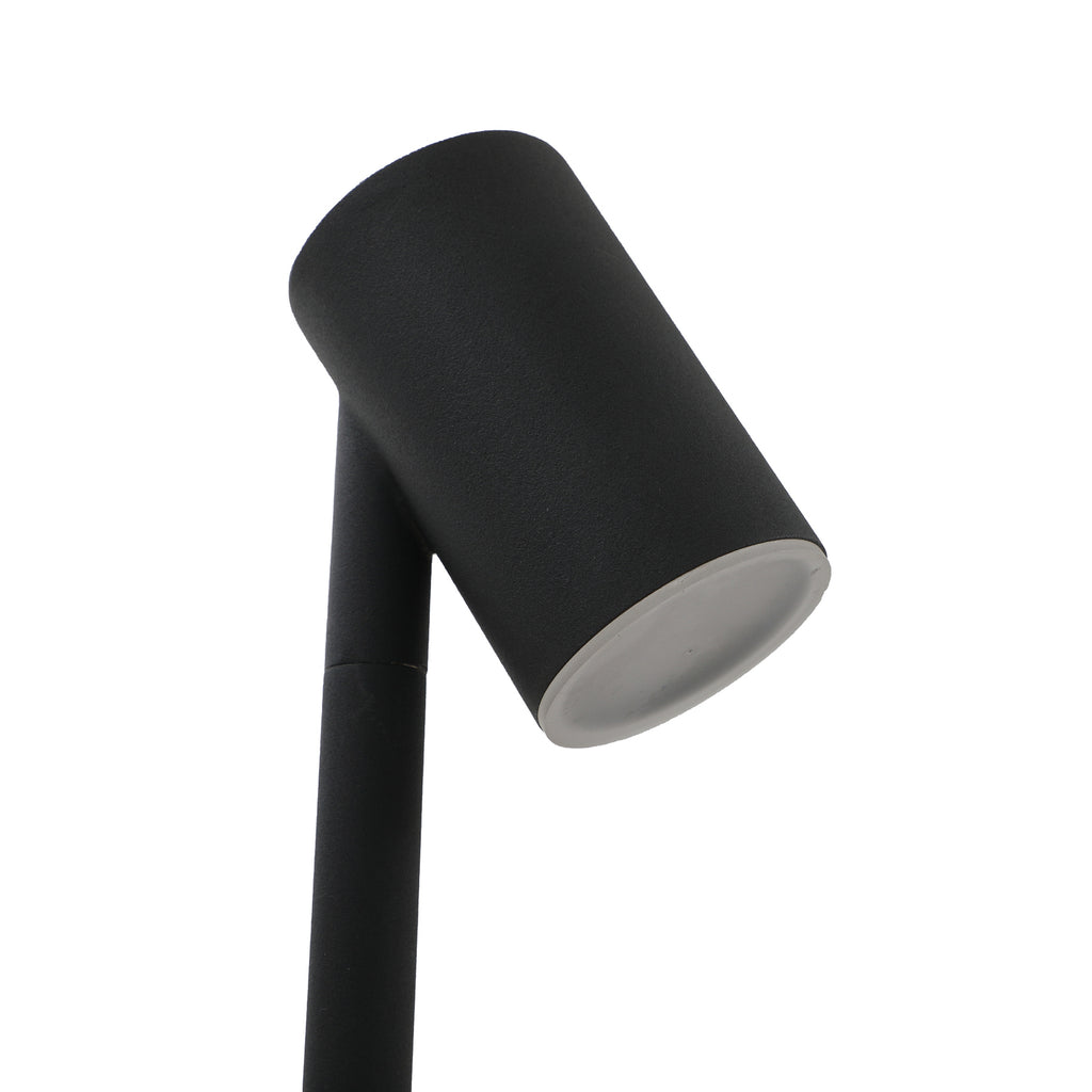LED solcellelampe Myric 3-er sett svart aluminium nærbilde av lyskilde