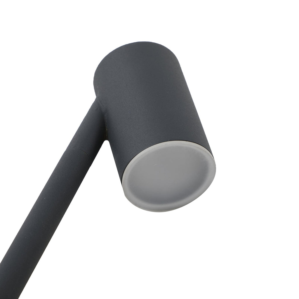 LED solcellelampe Myric svart aluminium IP65 med USB-C ladekabel