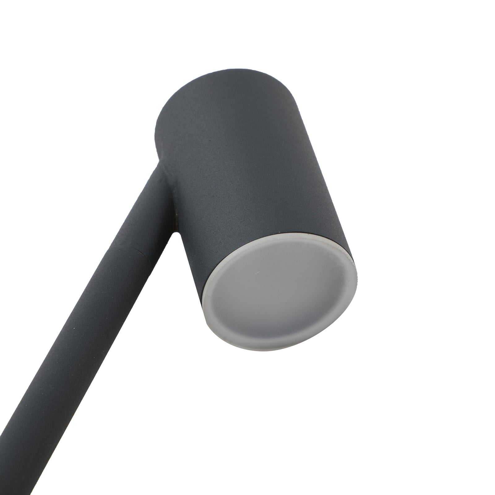 LED solcellelampe Myric svart aluminium IP65 med USB-C ladekabel