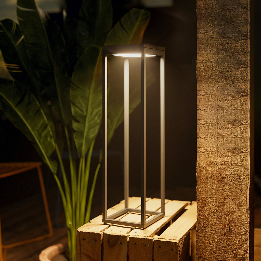 LED solcellelampe Numove dimbar antrasitt forfra