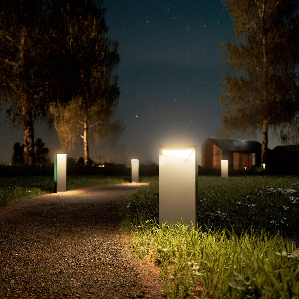 LED solcellelampe Nusolar antrasitt aluminium 34 cm IP54 bakside