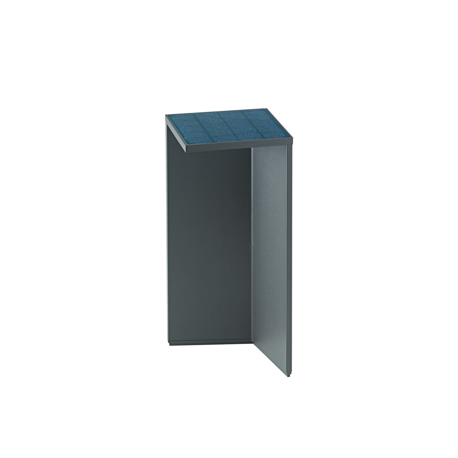 LED solcellelampe Nusolar antrasitt aluminium 34 cm IP54 nærbilde av sensor