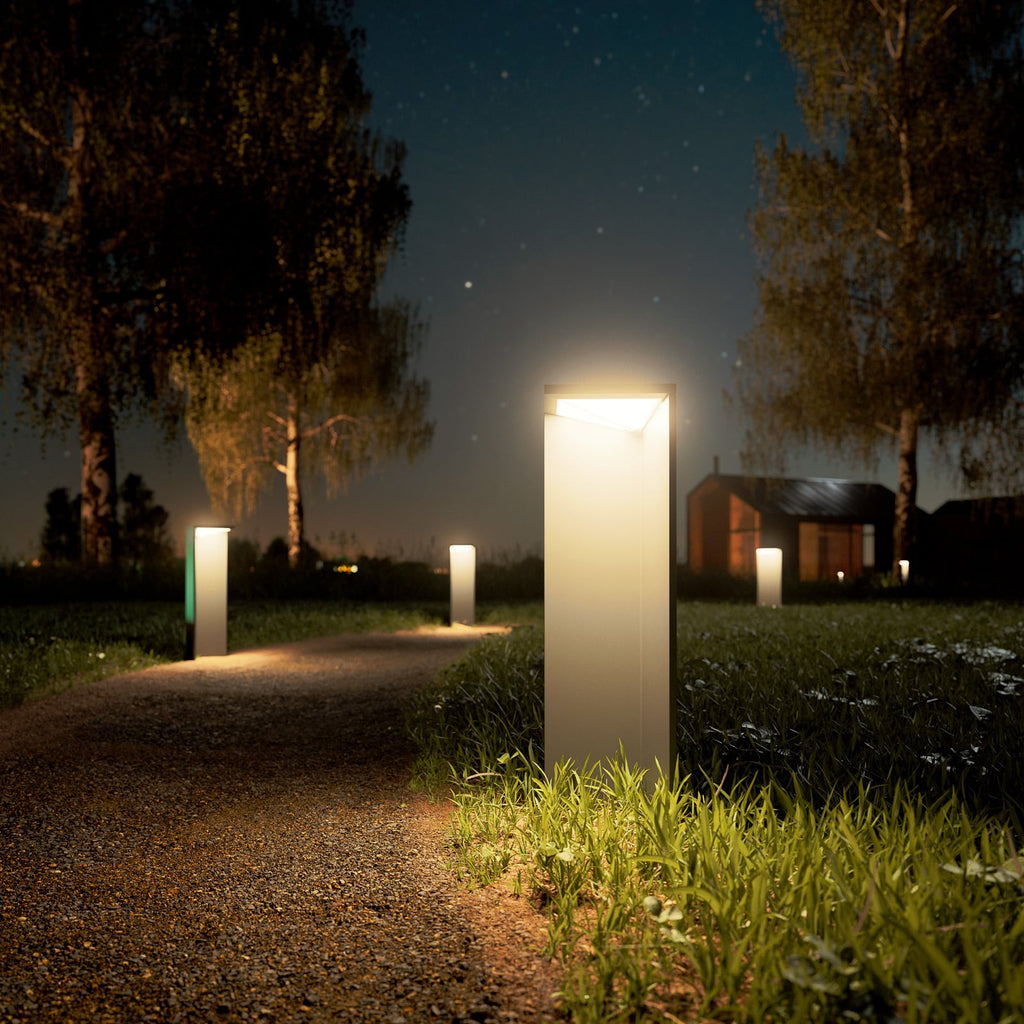 LED solcellelampe Nusolar antrasitt 50 cm bakside