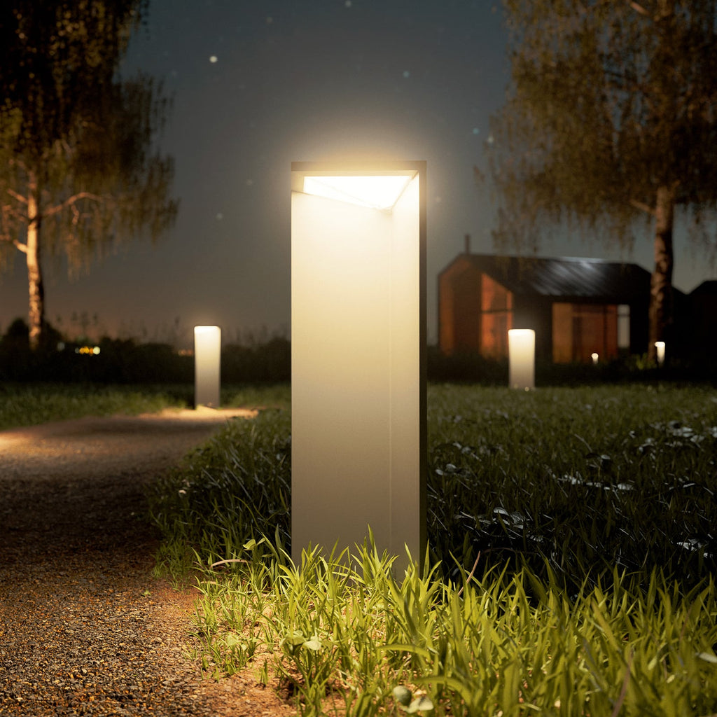 LED solcellelampe Nusolar antrasitt 50 cm forfra