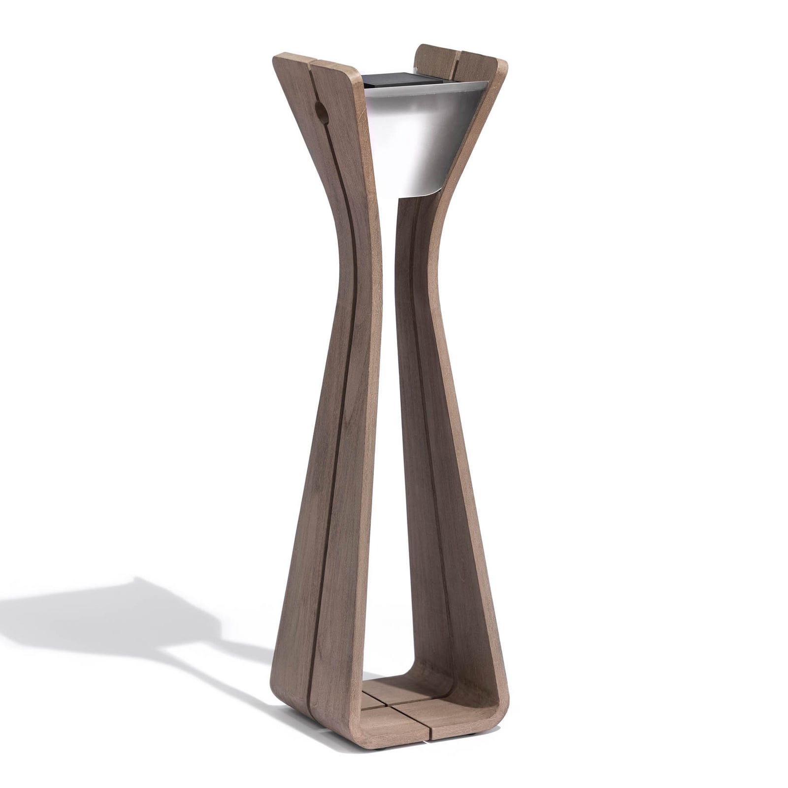 LED solcellelampe Osmoz dimbar grå 110 cm detalj av lampehode
