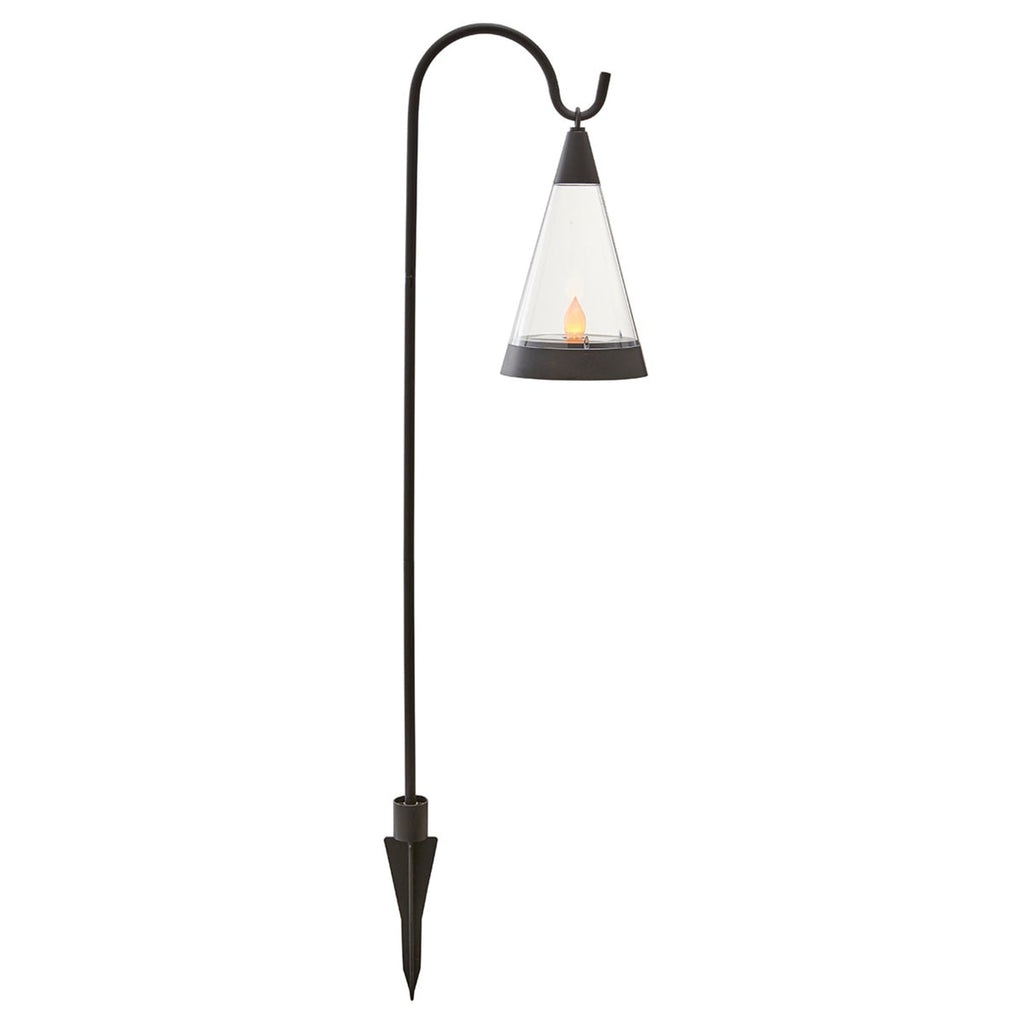 LED solcellelampe Pisa 3-i-1 nærbilde av jordspyd