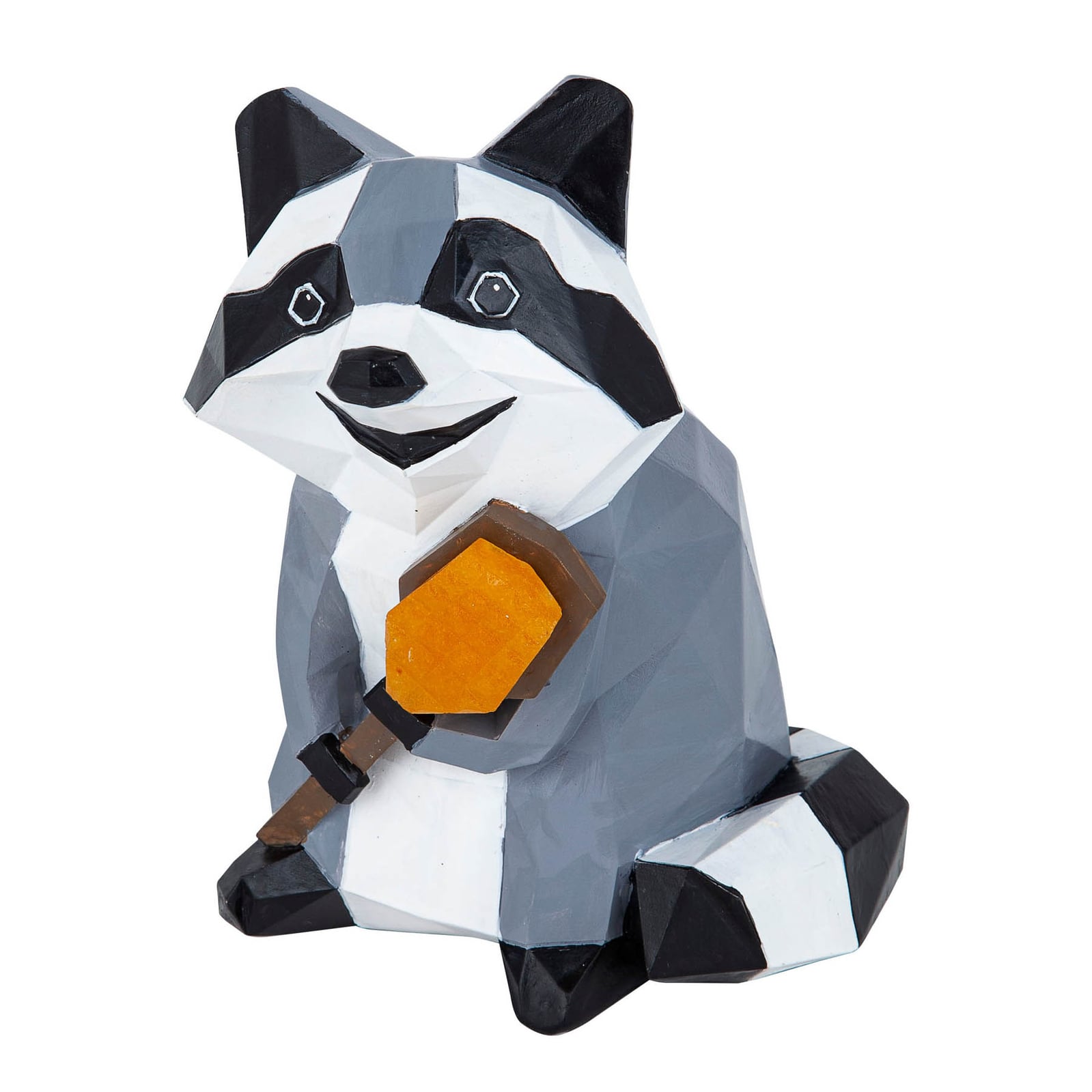 LED solcellelampe Racoon vaskebjørnfigur bakside