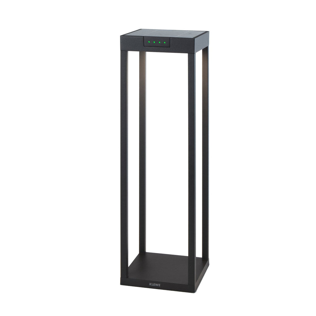 LED solcellelampe RADIA MAXI antrasitt aluminium for utebruk forfra