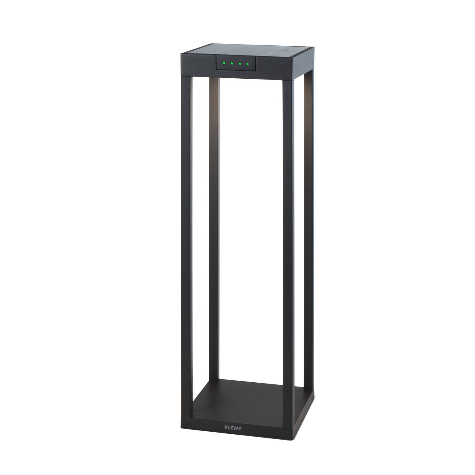 LED solcellelampe RADIA MAXI antrasitt aluminium for utebruk forfra