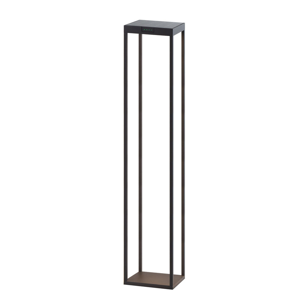 LED solcellelampe RADIA MEGA antrasitt aluminium bakside
