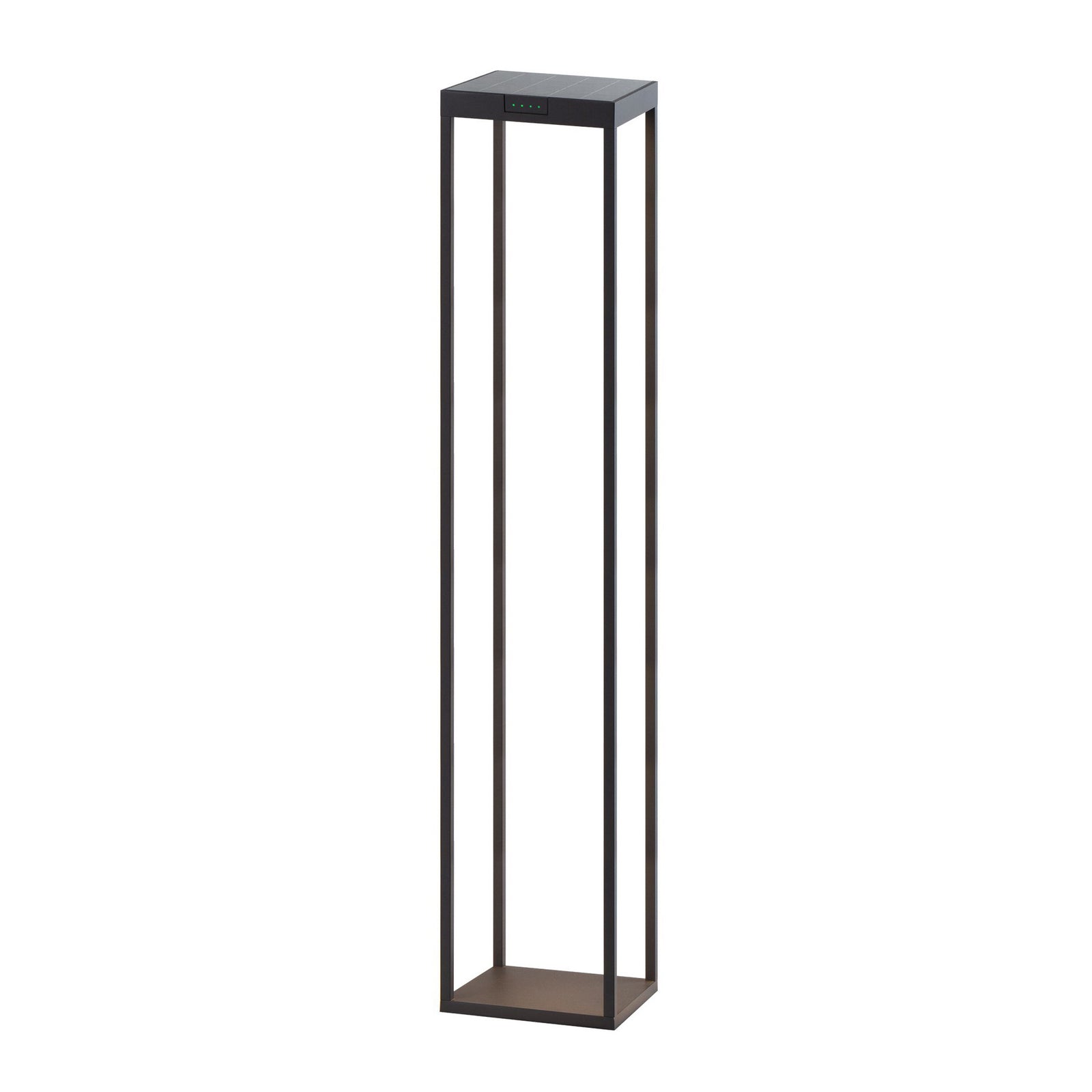 LED solcellelampe RADIA MEGA antrasitt aluminium bakside