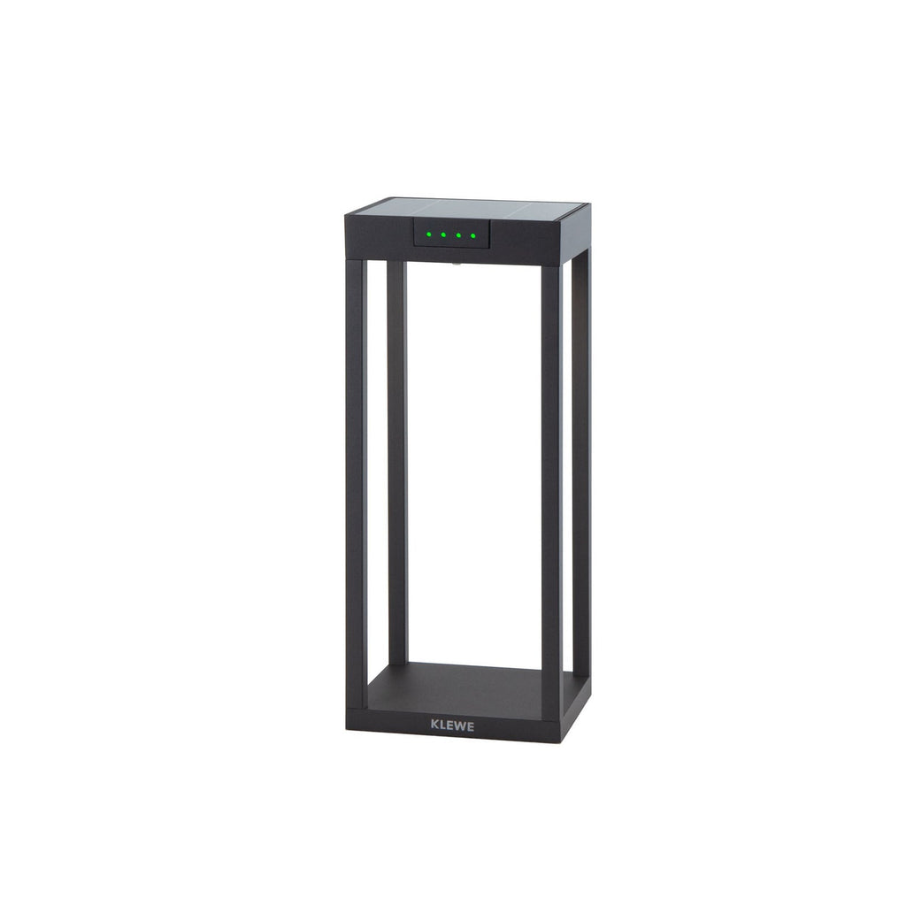LED solcellelampe RADIA MINI aluminium antrasitt forfra