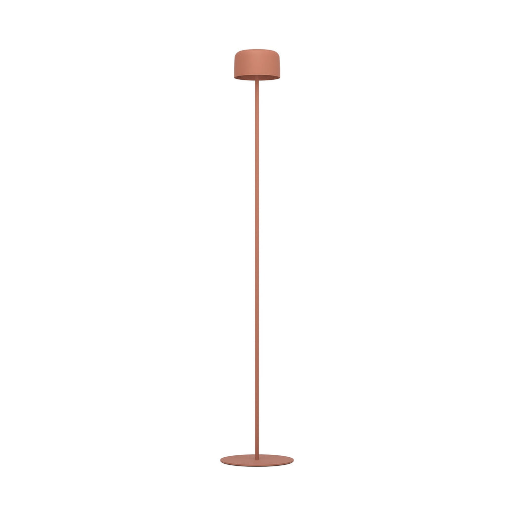 LED solcellelampe Roccanova-L oransje stål bakside