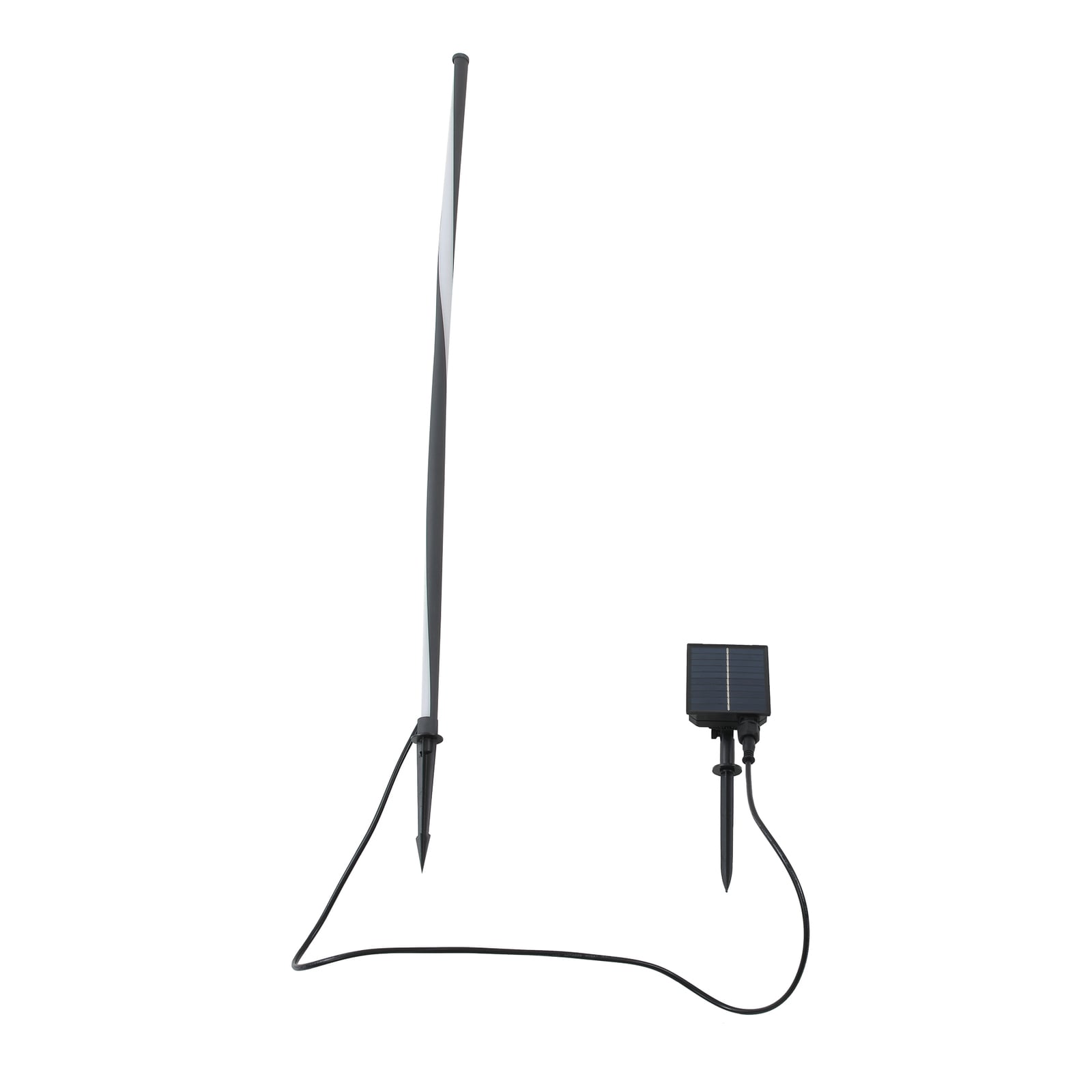 Detaljbilde av LED solcellelampe Sabriel aluminium svart