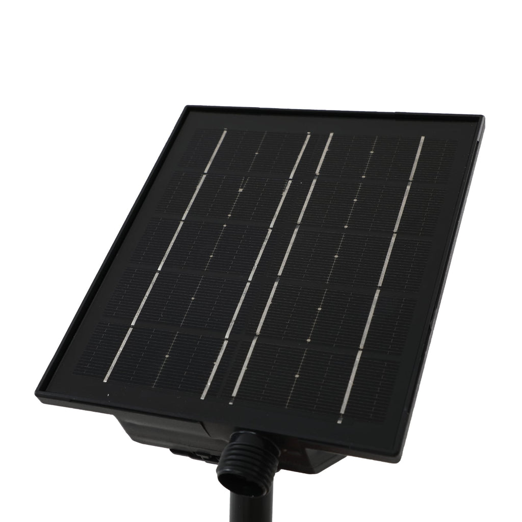 LED solcellelampe Sabriel kurvet svart aluminium IP65 med jordspyd