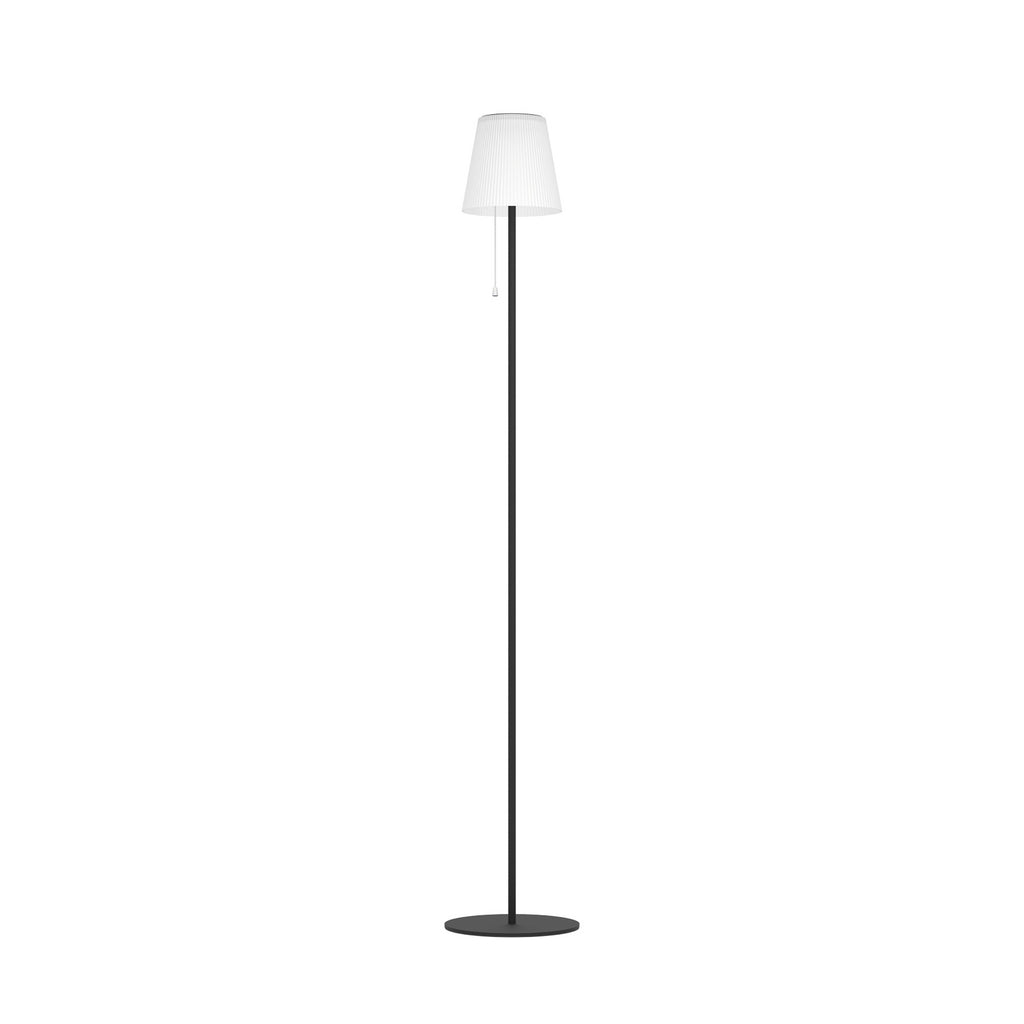 LED solcellelampe Scordiano-L svart CCT stål bakside