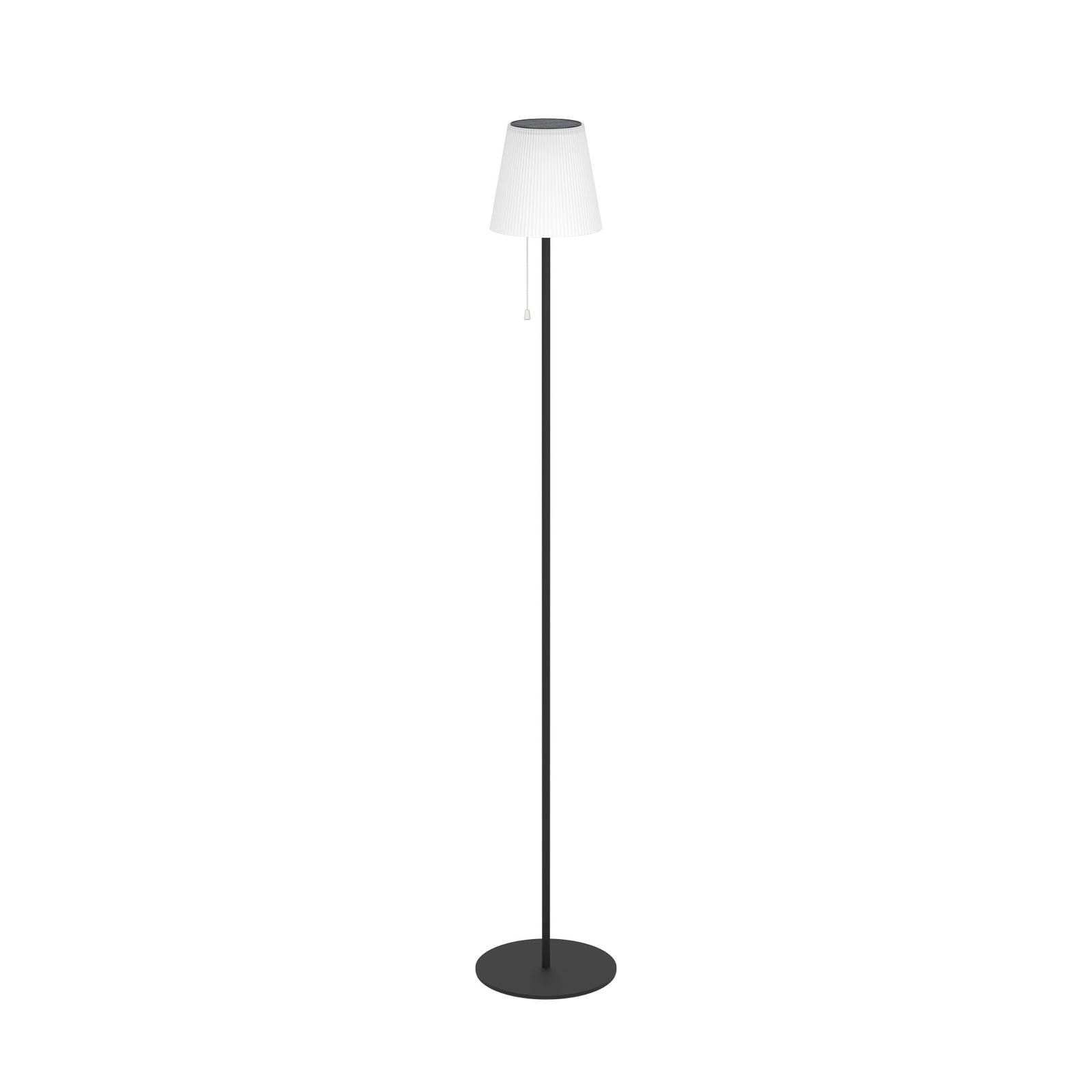 LED solcellelampe Scordiano-L svart CCT stål forfra