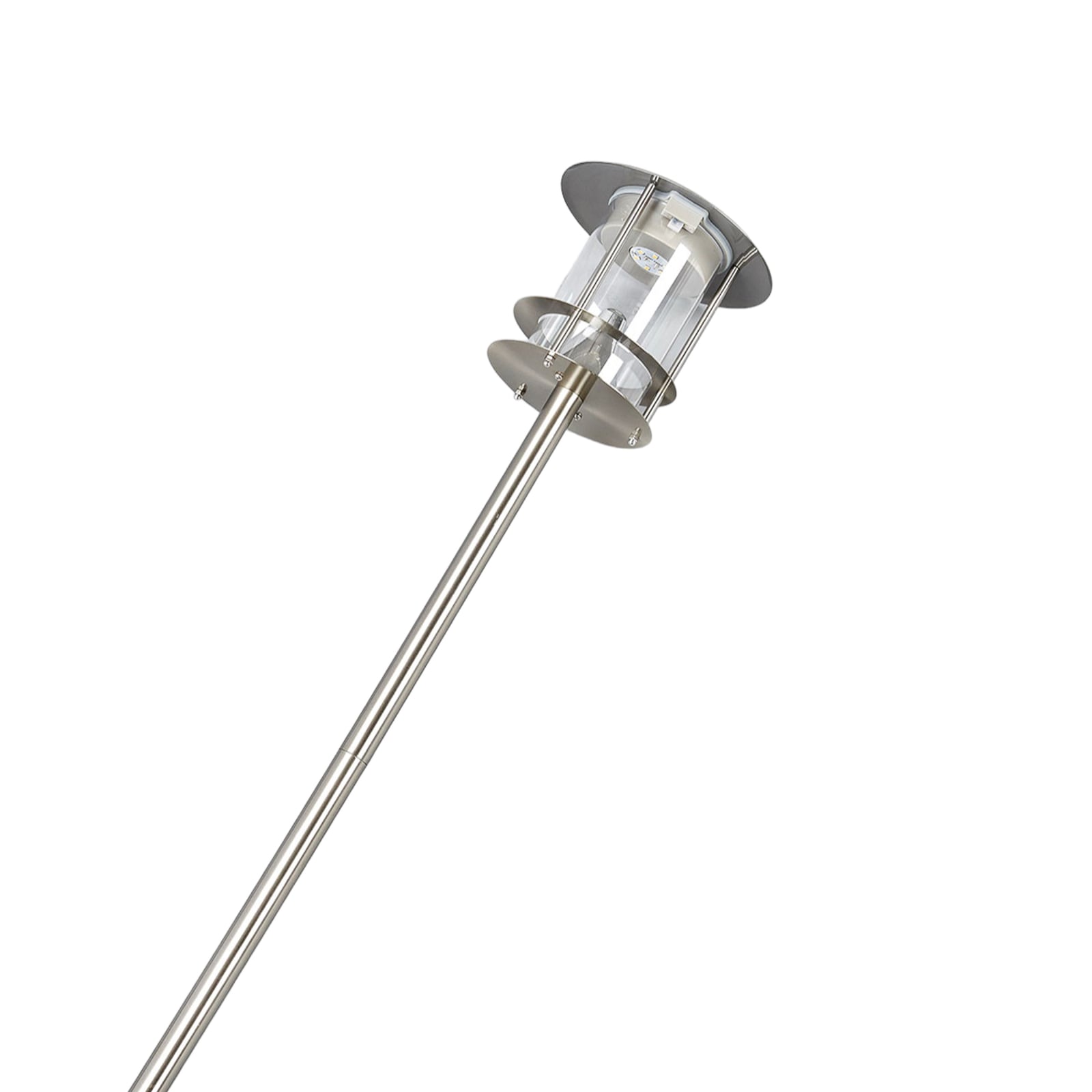 LED solcellelampe Sumaya rustfritt stål 65 cm IP44 detalj