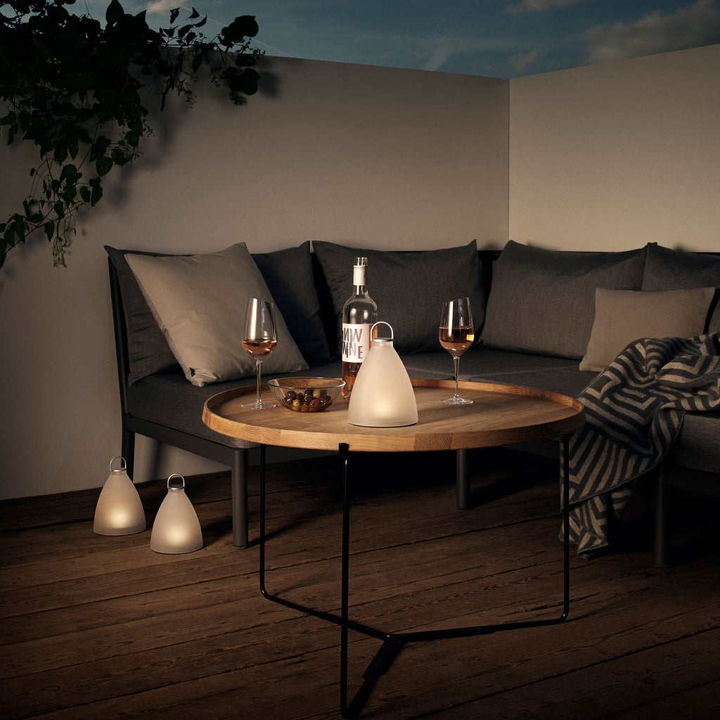 LED solcellelampe SunLight Bell bakside med skumringssensor