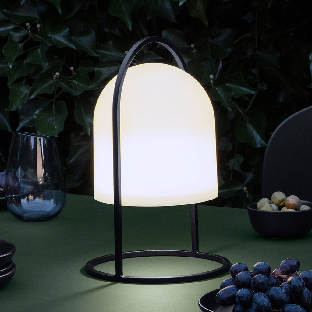 LED solcellelampe SunLight dimbar 30 cm IP65 forfra