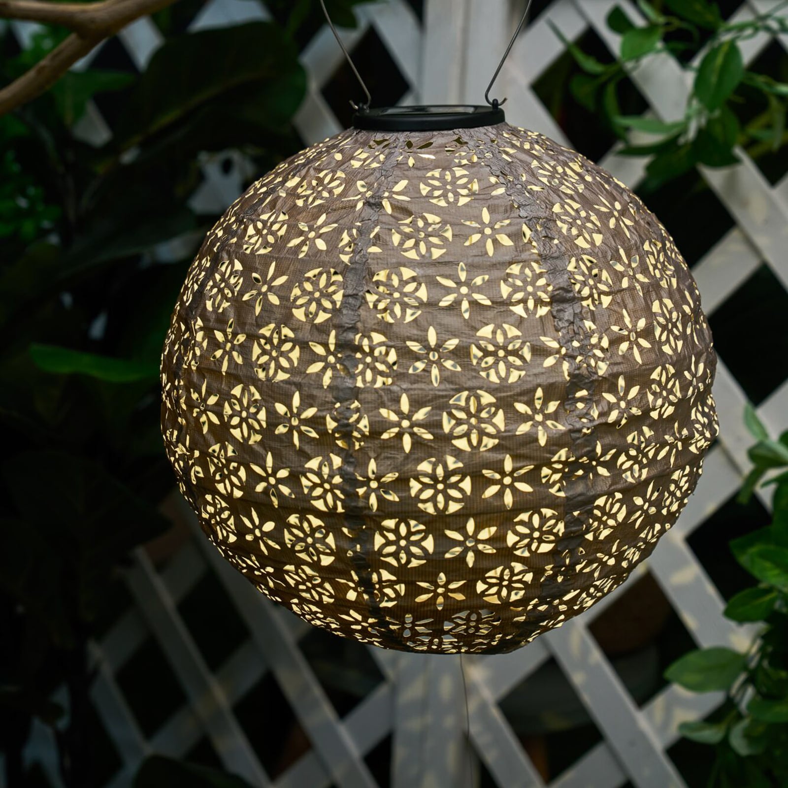 LED solcellelampe Sunshine Dreamer taupe forfra