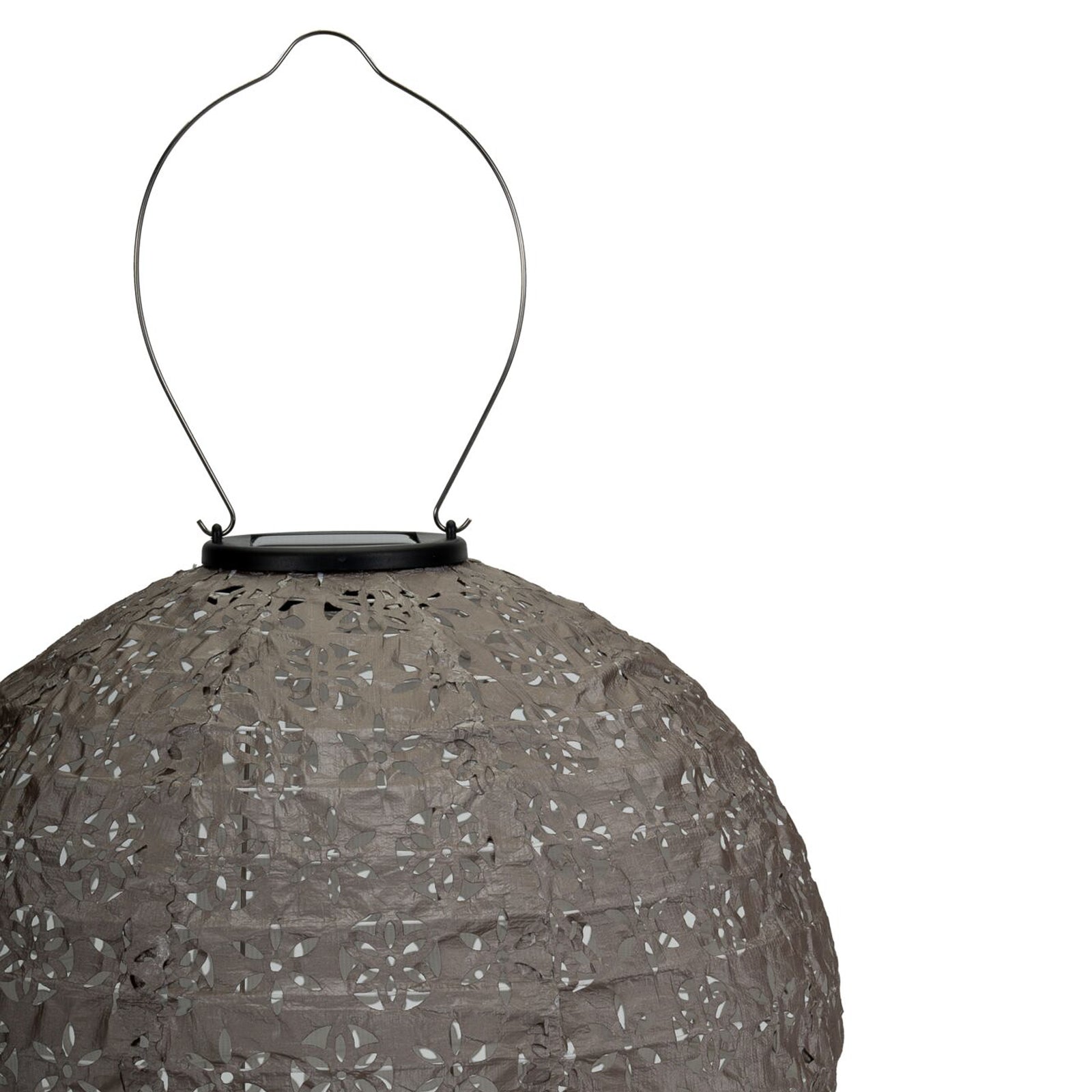 LED solcellelampe Sunshine Dreamer taupe hengende i tre