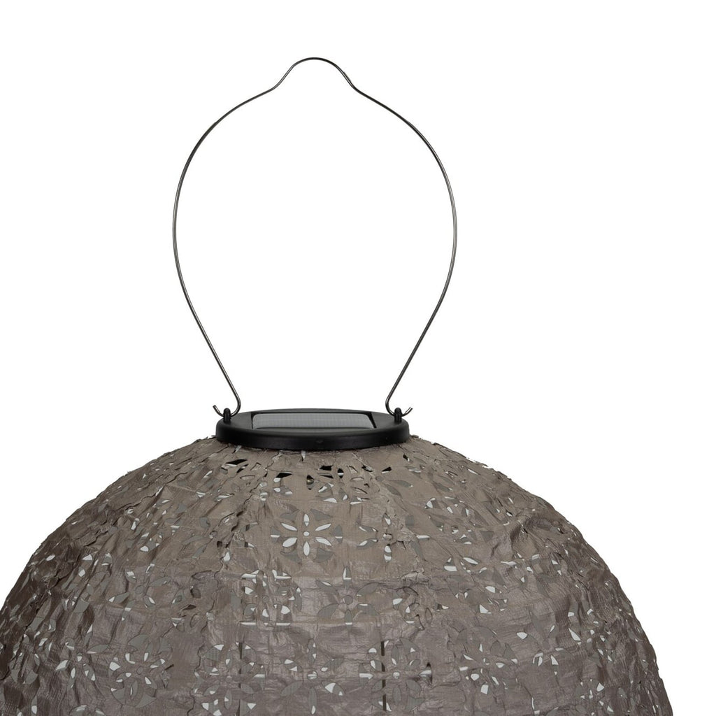 LED solcellelampe Sunshine Dreamer taupe lysdetalj