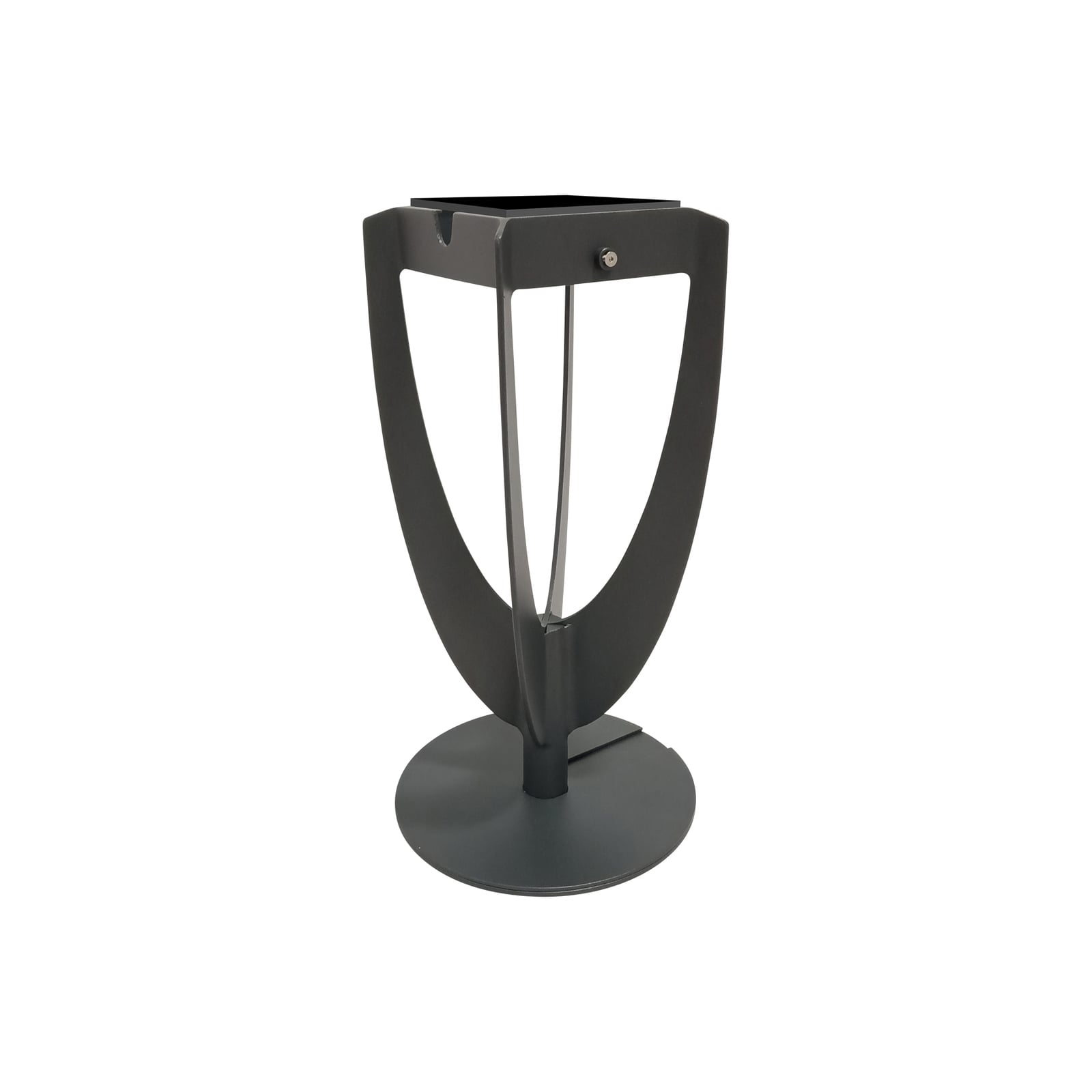 LED solcellelampe Tulip med stativ grå aluminium 47 cm IP55 Les Jardins forfra