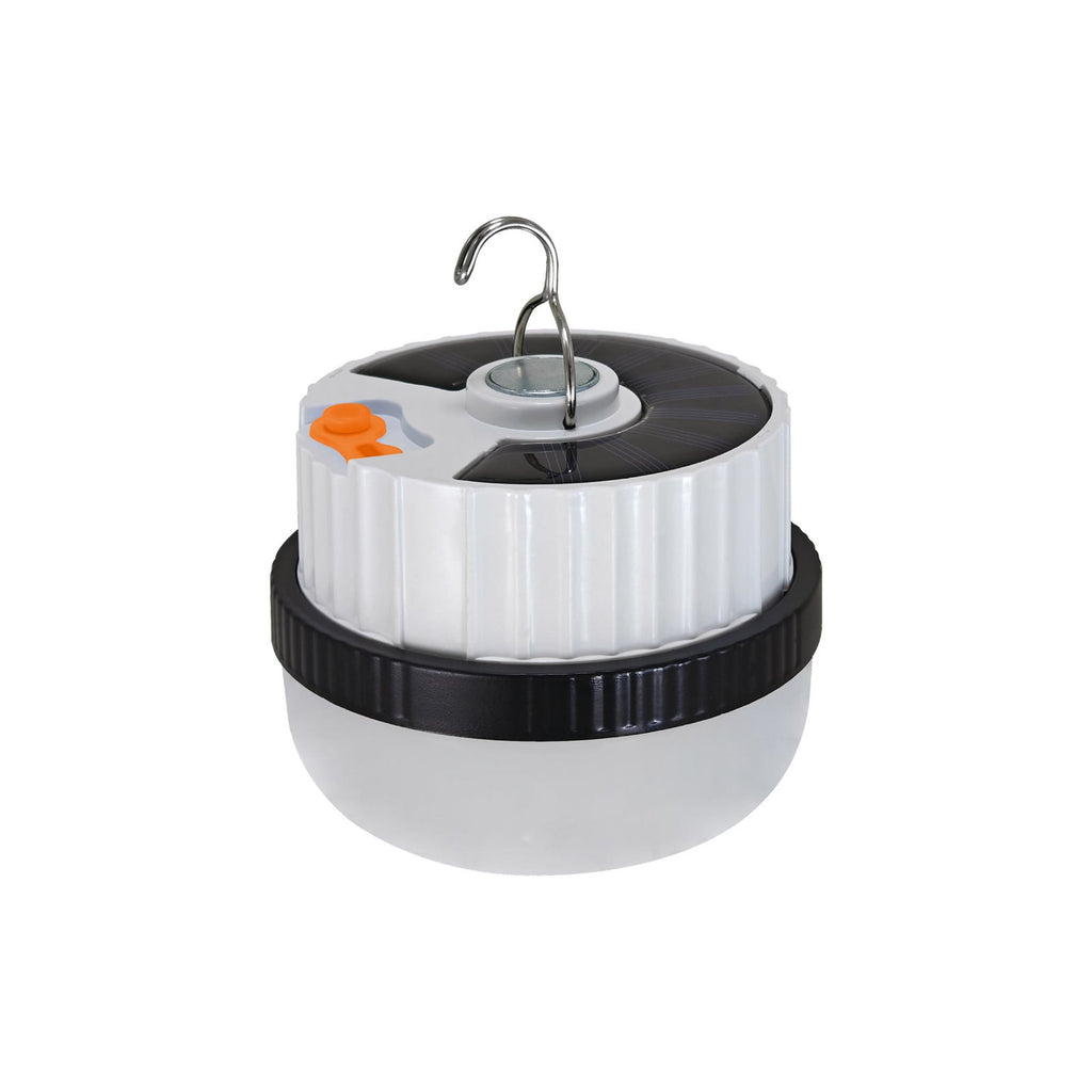 LED solcellelampe Ufo bærbar plast svart/hvit bakside