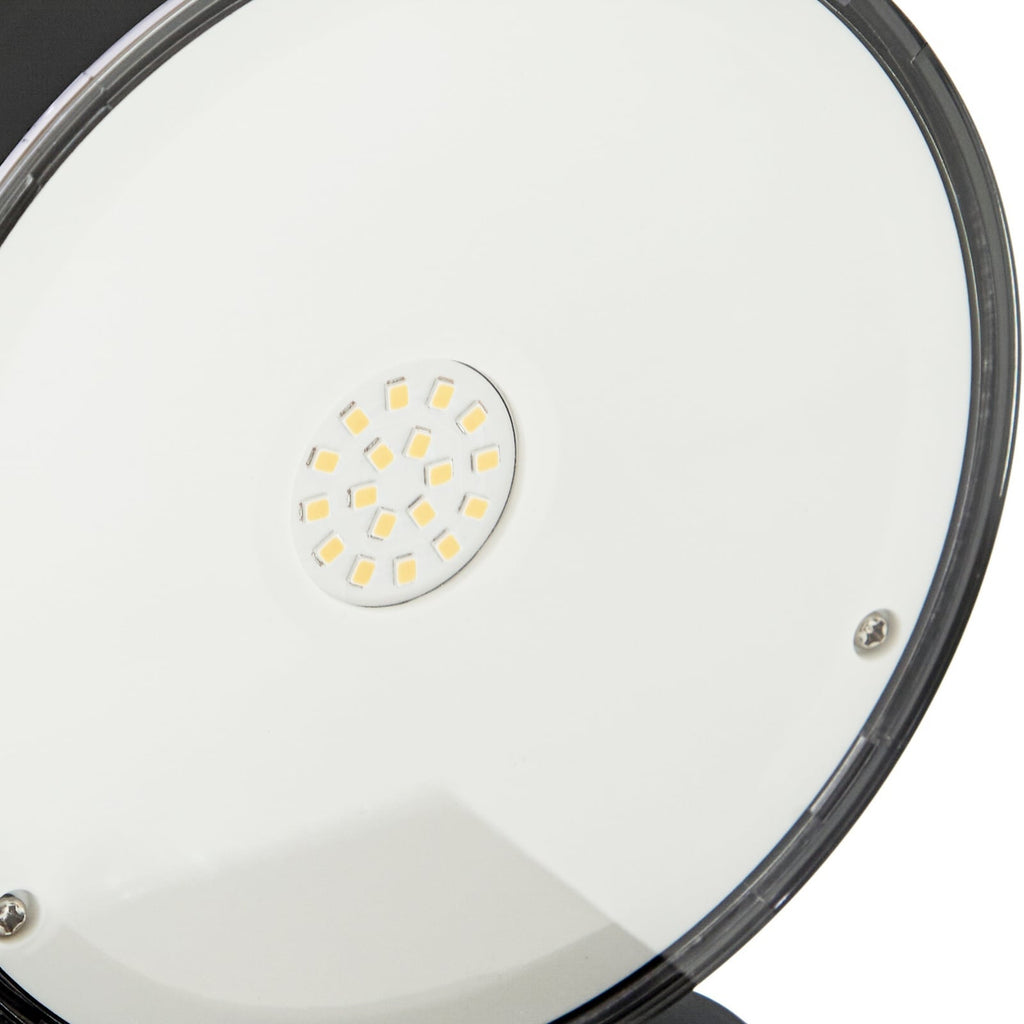 LED solcellelampe vegg Tarlson rund antrasitt med sensor IP44 produktdetaljer