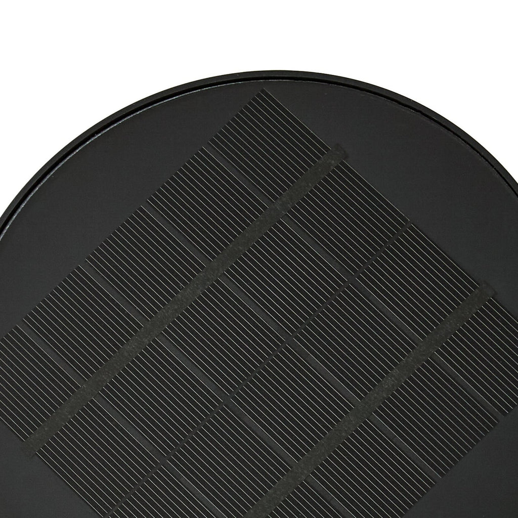 LED solcellelampe vegg Tarlson rund antrasitt med sensor IP44 i mørket