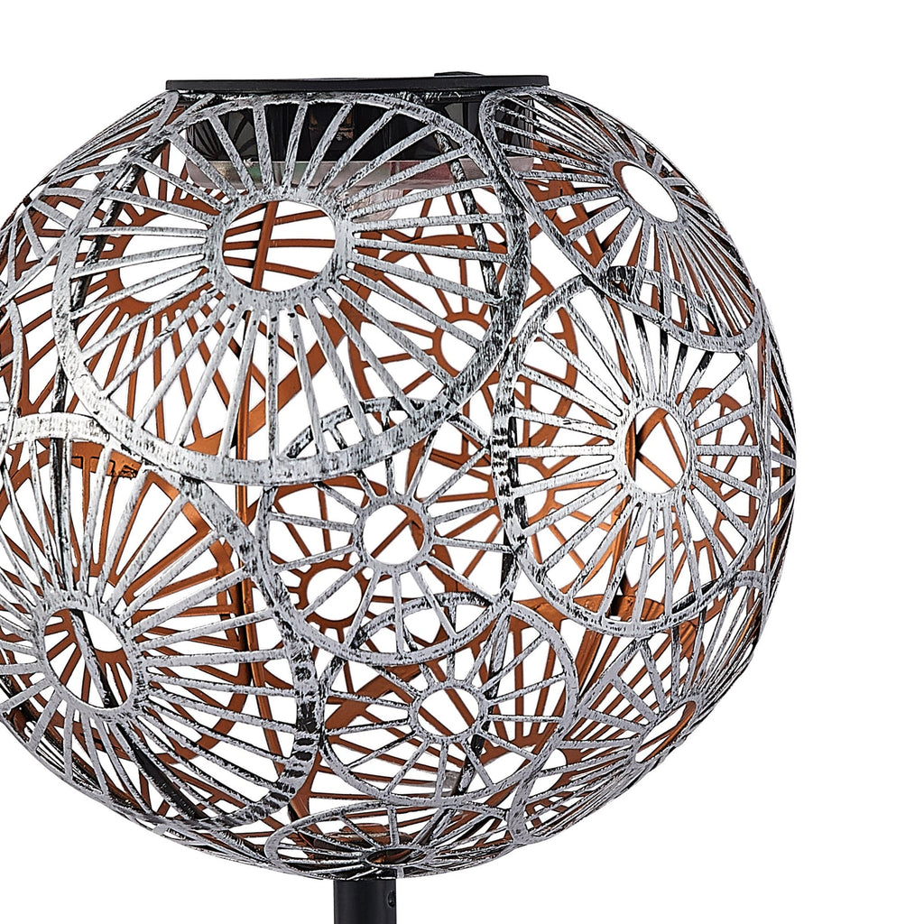 LED solcellelampe Vilani 3er-sett kuleform 54 cm IP44 sett med tre lamper