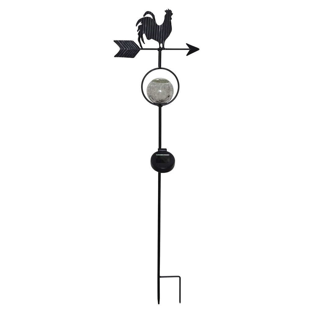 LED solcellelampe Windy vindretningsviser med glasskule