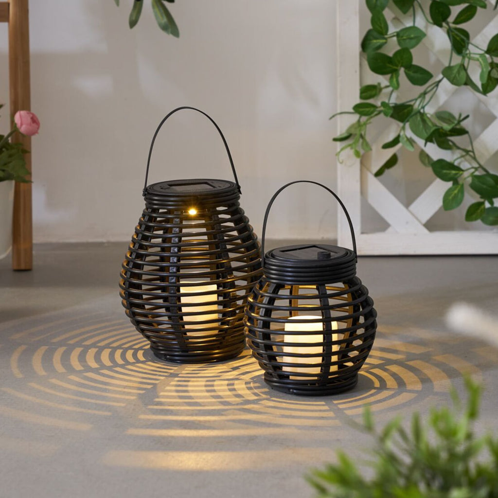LED solcellelykt 2-pakning svart IP44 - Pauleen bakside
