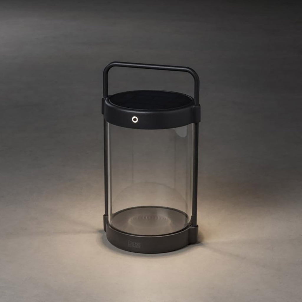 LED solcellelykt Crotone dimbar aluminium IP54 montert ute