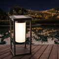 LED solcellelykt dimbar svart aluminium 28 cm IP44 - Näve forfra