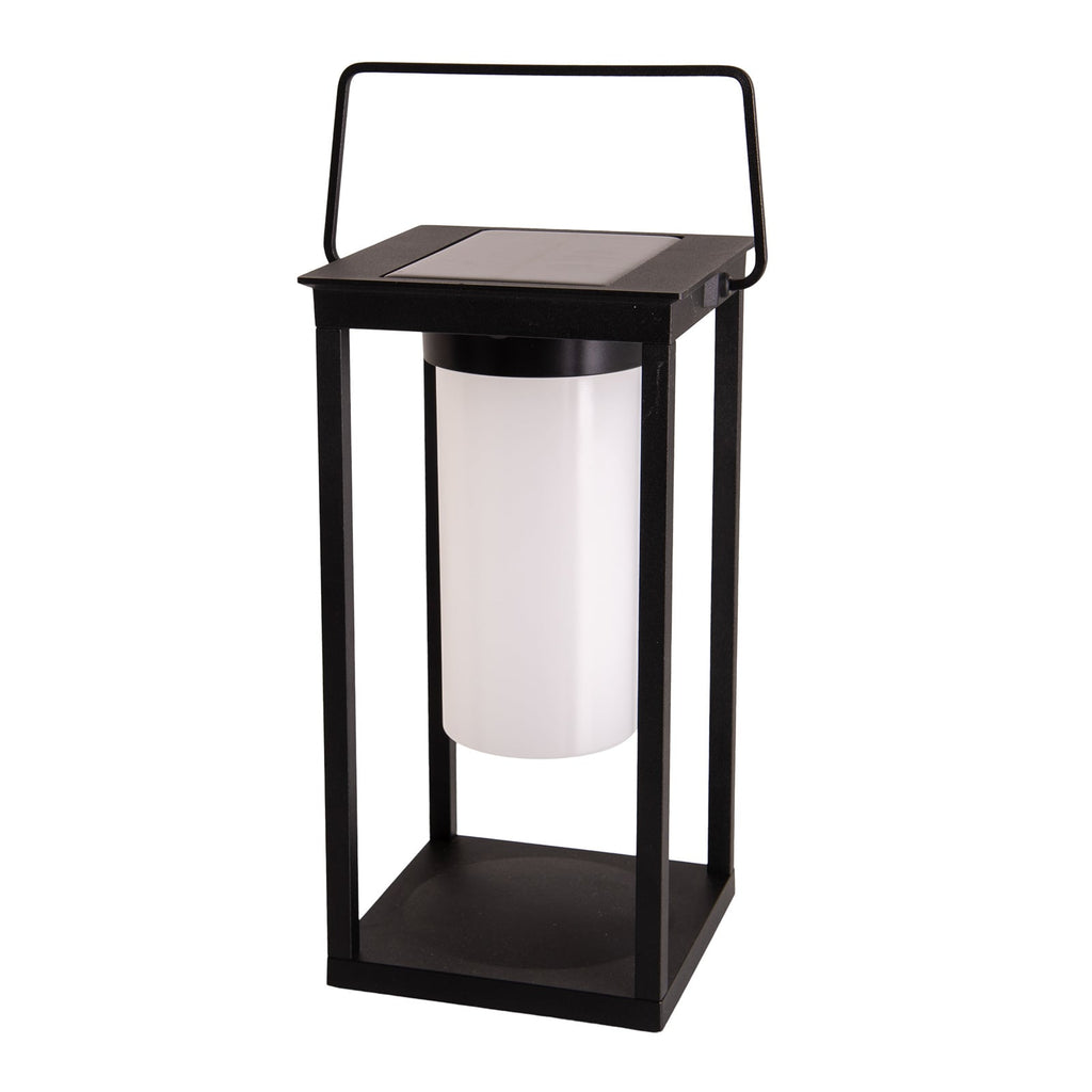 LED solcellelykt dimbar svart aluminium 28 cm IP44 - Näve montert i hage