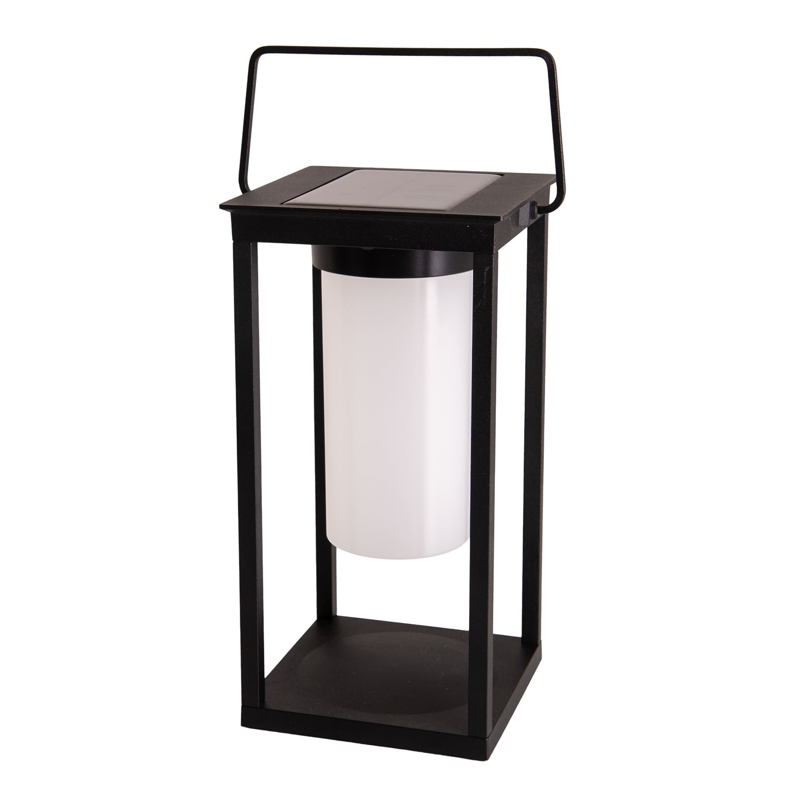 LED solcellelykt dimbar svart aluminium 28 cm IP44 - Näve montert i hage