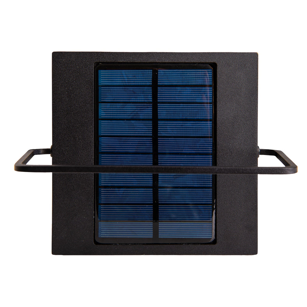 Solcellepanel på LED solcellelykt dimbar svart aluminium 28 cm IP44 - Näve