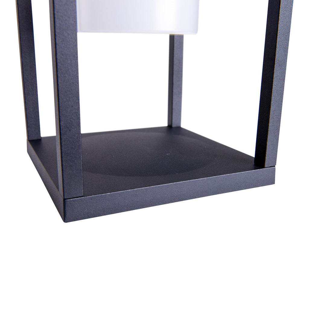 LED solcellelykt dimbar svart aluminium 28 cm IP44 - Näve med varmhvitt lys
